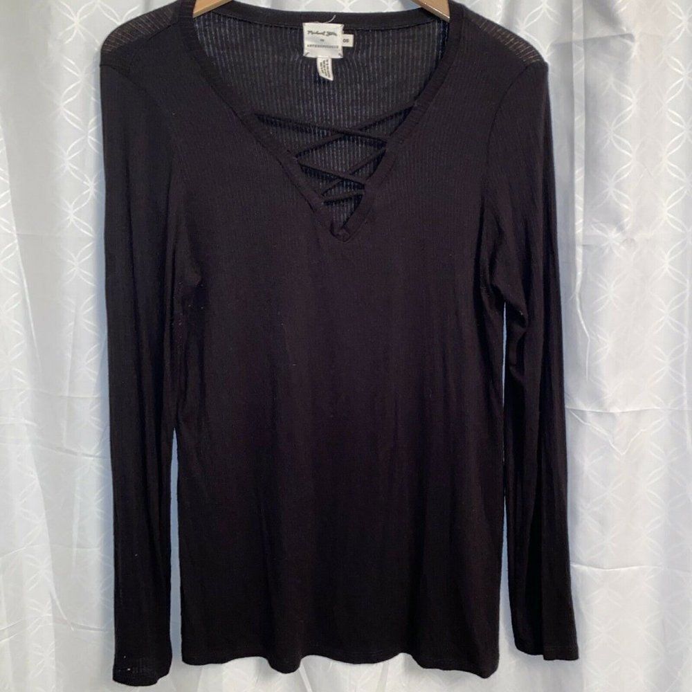 Michael Stars Anthropologie One Size Black Shirt